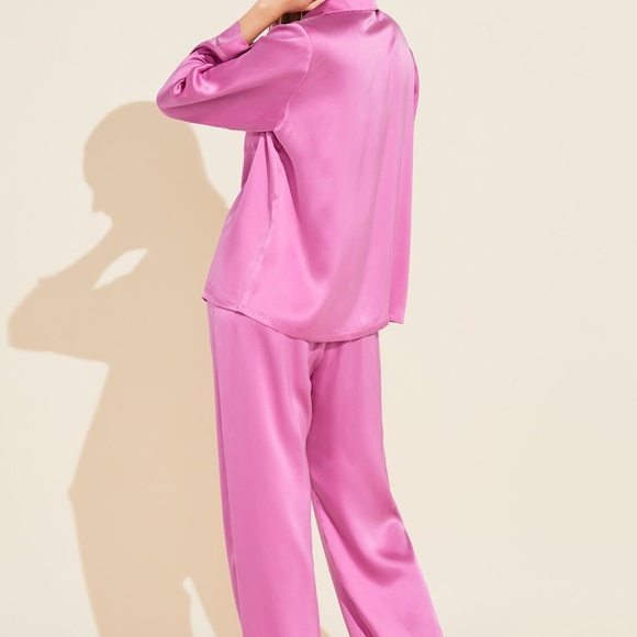 Eberjey Pink 100% Silk Pajama Set - Picture 2 of 9